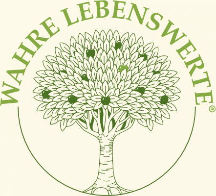 Logo: "Wahre Lebenswerte" &reg;